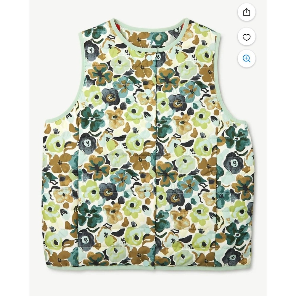 Free Assembly Girls Print Packable Vest, Sz 14/16 XL